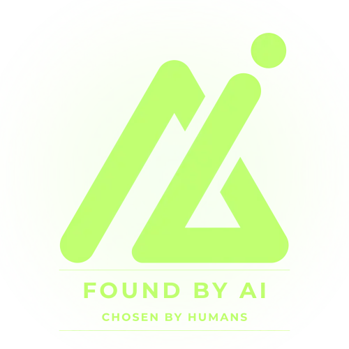 AI Search Logo transparent green symbol Found By AI Chosen By Humans